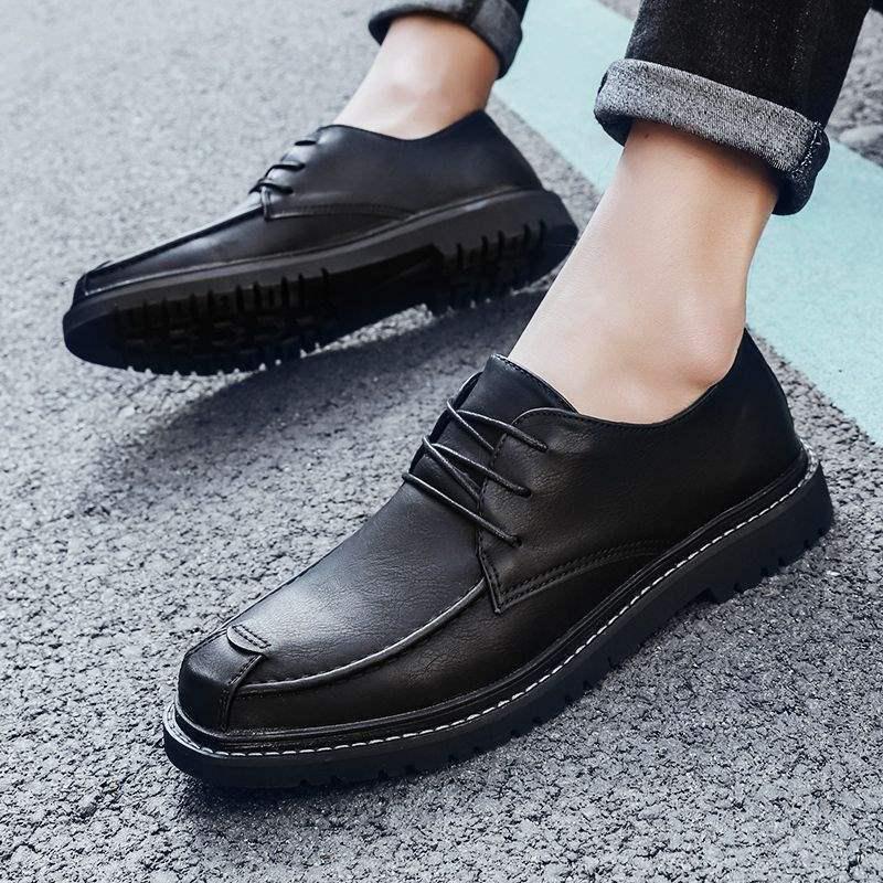 Мужские повседневные кожаные туфли в корейском стиле - Универсальный британский тренд для молодежи и студентов 39: One Size Larger than Sneakers
Мужские повседневные кожаные туфли в корейском стиле - Универсальный британский тренд для молодежи и студентов 39: One Size Larger than Sneakers