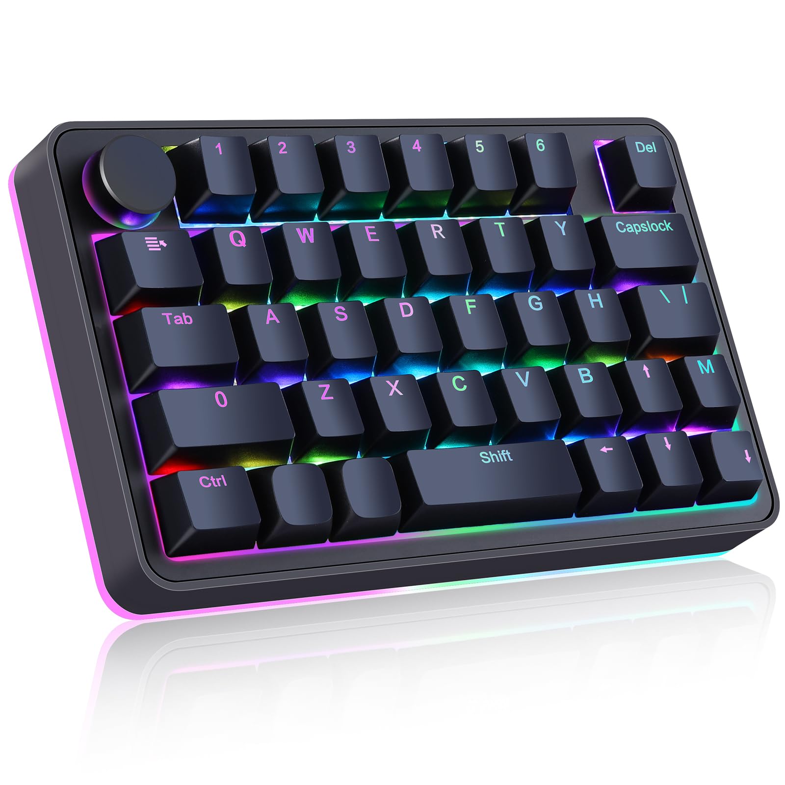Koolertron Macro Gaming Mechanical Latest Rotary RGB 39 Gaming Blue Mini Shortcut Small Suitable for Video and Drawing One-handed Keyboard, Keyboard,
Koolertron Macro Gaming Mechanical Latest Rotary RGB 39 Gaming Blue Mini Shortcut Small Suitable for Video and Drawing One-handed Keyboard, Keyboard,