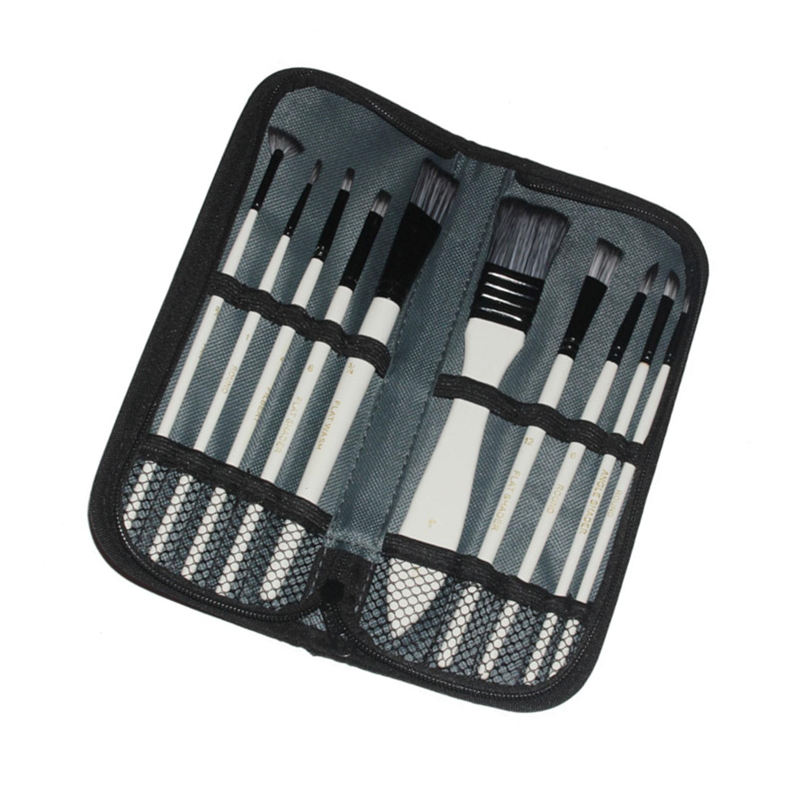 10Pcs Professional Artist Paint Brush with Storage Case Watercolor Paint Brush for Oil Acrylics Watercolor Rock Painting білий
10Pcs Professional Artist Paint Brush with Storage Case Watercolor Paint Brush for Oil Acrylics Watercolor Rock Painting білий