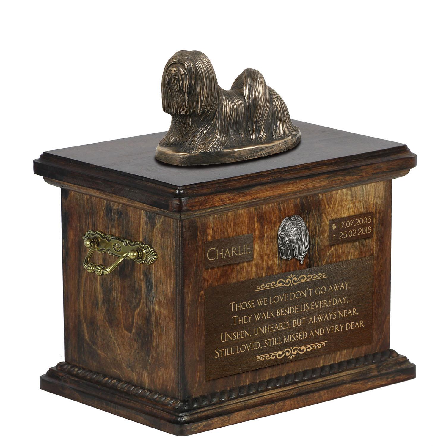 Lhasa Apso - urn for dog ashes, urn with a statuette, personalized urn for dog ashes by Art-Dog brand коричневий
Lhasa Apso - urn for dog ashes, urn with a statuette, personalized urn for dog ashes by Art-Dog brand коричневий