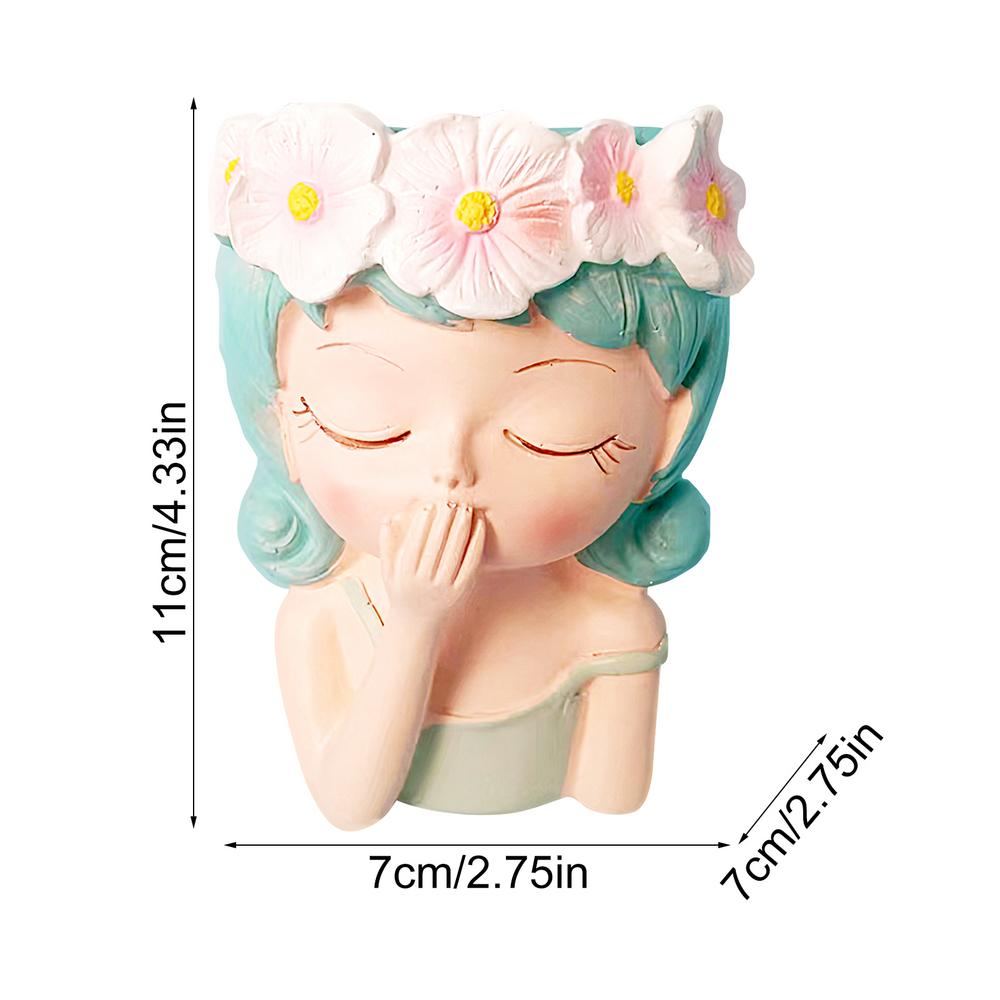 3D Fairy Girls Flower Pot Контейнер для квітів для сукулентних рослин для кафе, кухні, вітальні, спальні, домашнього саду, кашпо, декору B
3D Fairy Girls Flower Pot Контейнер для квітів для сукулентних рослин для кафе, кухні, вітальні, спальні, домашнього саду, кашпо, декору B
