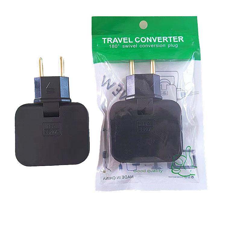 180° Rotating European Three-Pin Converter Plug for Russian Sockets чорний
180° Rotating European Three-Pin Converter Plug for Russian Sockets чорний