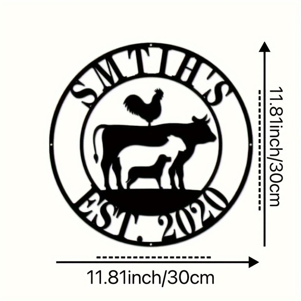 Personalized Farm Animal Metal Sign Black Iron Wall Art Dog Sheep Cow Custom Text Durable Outdoor
Personalized Farm Animal Metal Sign Black Iron Wall Art Dog Sheep Cow Custom Text Durable Outdoor