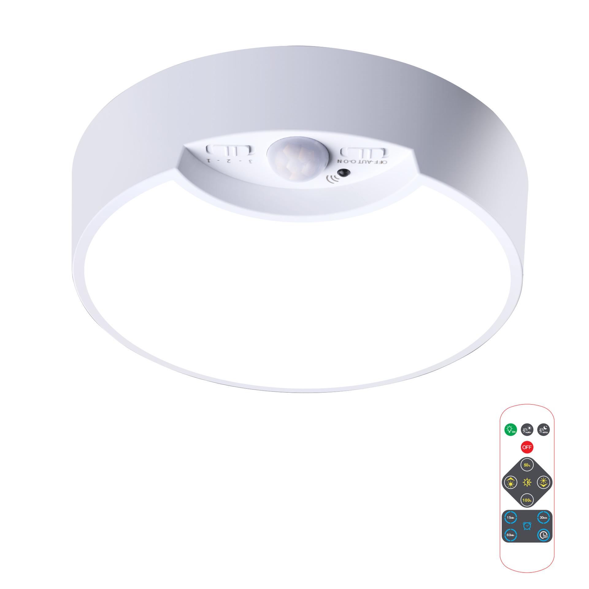 NEW Circular Induction Ceiling Light Night Light Warehouse Corridor Household Human Body Induction Wall Light Remote Control battery type-RC
NEW Circular Induction Ceiling Light Night Light Warehouse Corridor Household Human Body Induction Wall Light Remote Control battery type-RC