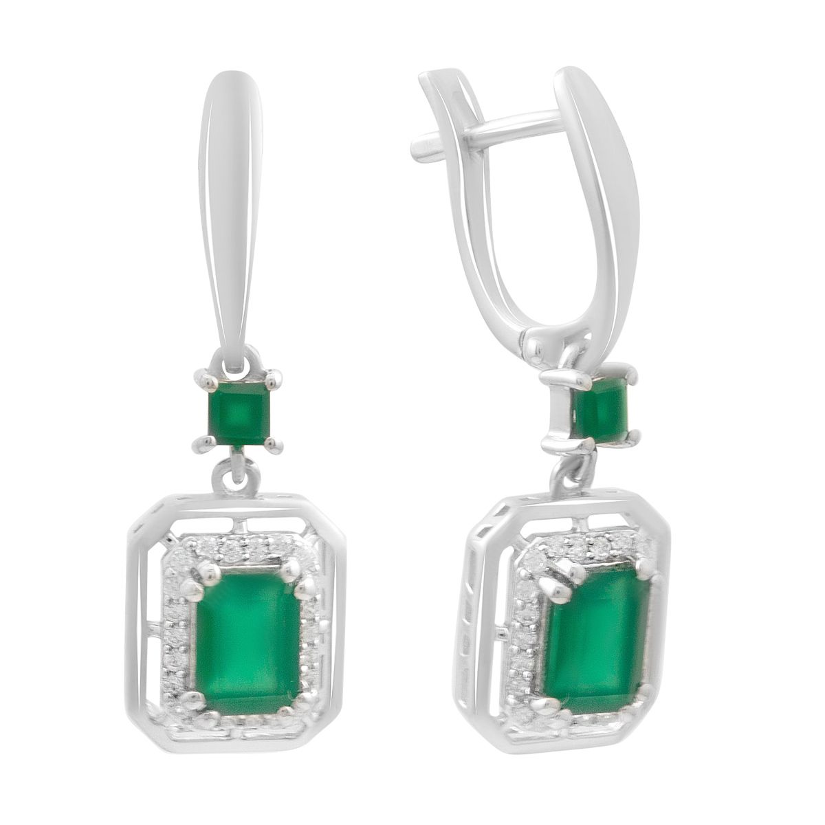 Срібні сережки з натуральним агатом 2.617ct, фіанітами (2197287)
Срібні сережки з натуральним агатом 2.617ct, фіанітами (2197287)