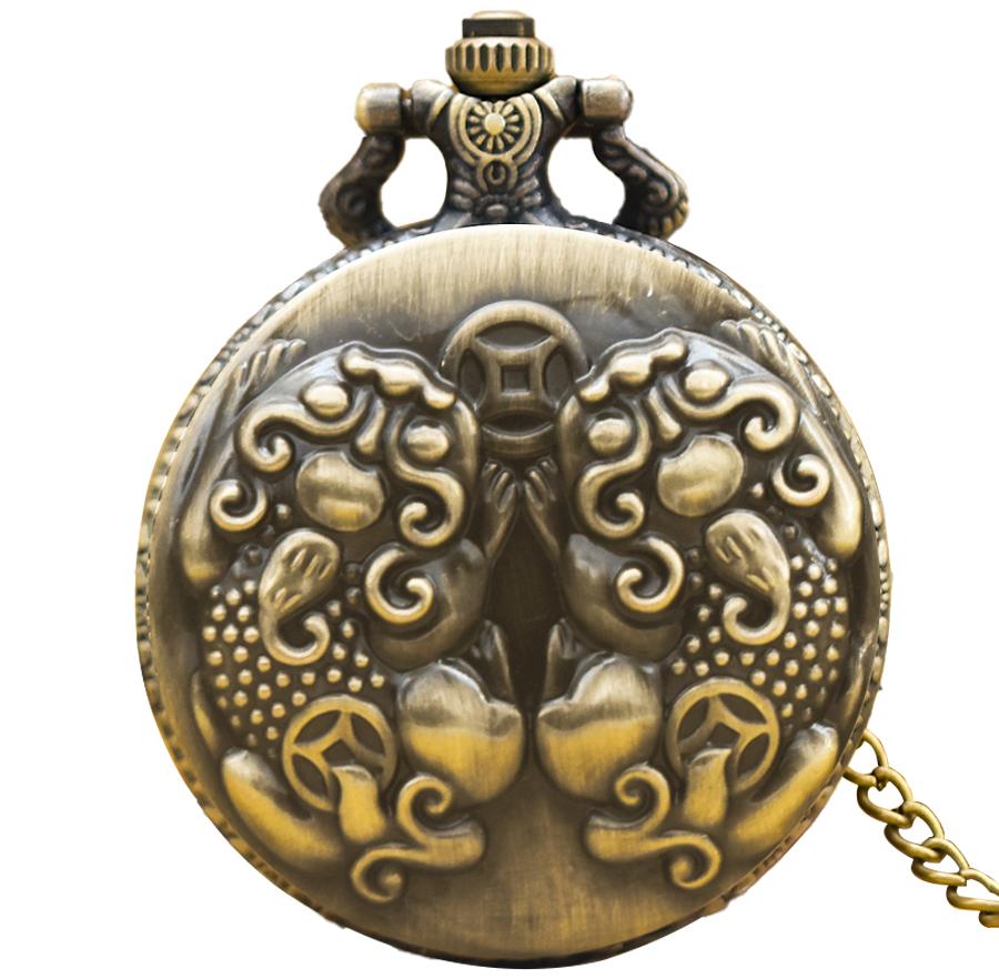 Steampunk Retro Bronze Chinese Mythology Pixiu Lock Wealth Quartz Pocket Watch Necklace Pendant Clock Chain Men Women Chain Gift бронзовый
Steampunk Retro Bronze Chinese Mythology Pixiu Lock Wealth Quartz Pocket Watch Necklace Pendant Clock Chain Men Women Chain Gift бронзовый