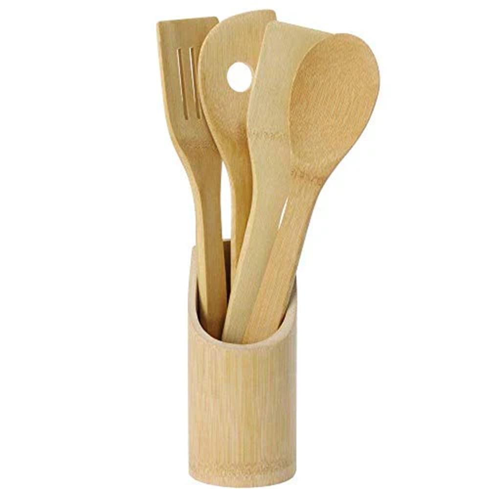 4Pcs Bamboo Cooking Utensil with Storage Container Kitchen Tools Set (BPA Free, No FDA) A
4Pcs Bamboo Cooking Utensil with Storage Container Kitchen Tools Set (BPA Free, No FDA) A