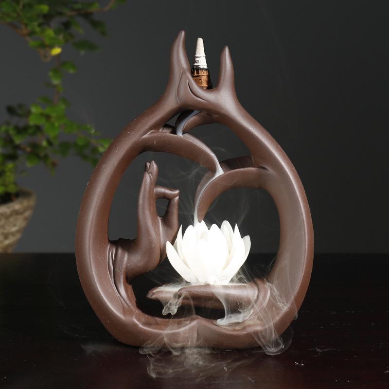 New Product Purple Sand Backflow Incense Burner Creative Bergamot White Lotus Backflow Aromatherapy Burner Home Craft Decoration білий
New Product Purple Sand Backflow Incense Burner Creative Bergamot White Lotus Backflow Aromatherapy Burner Home Craft Decoration білий