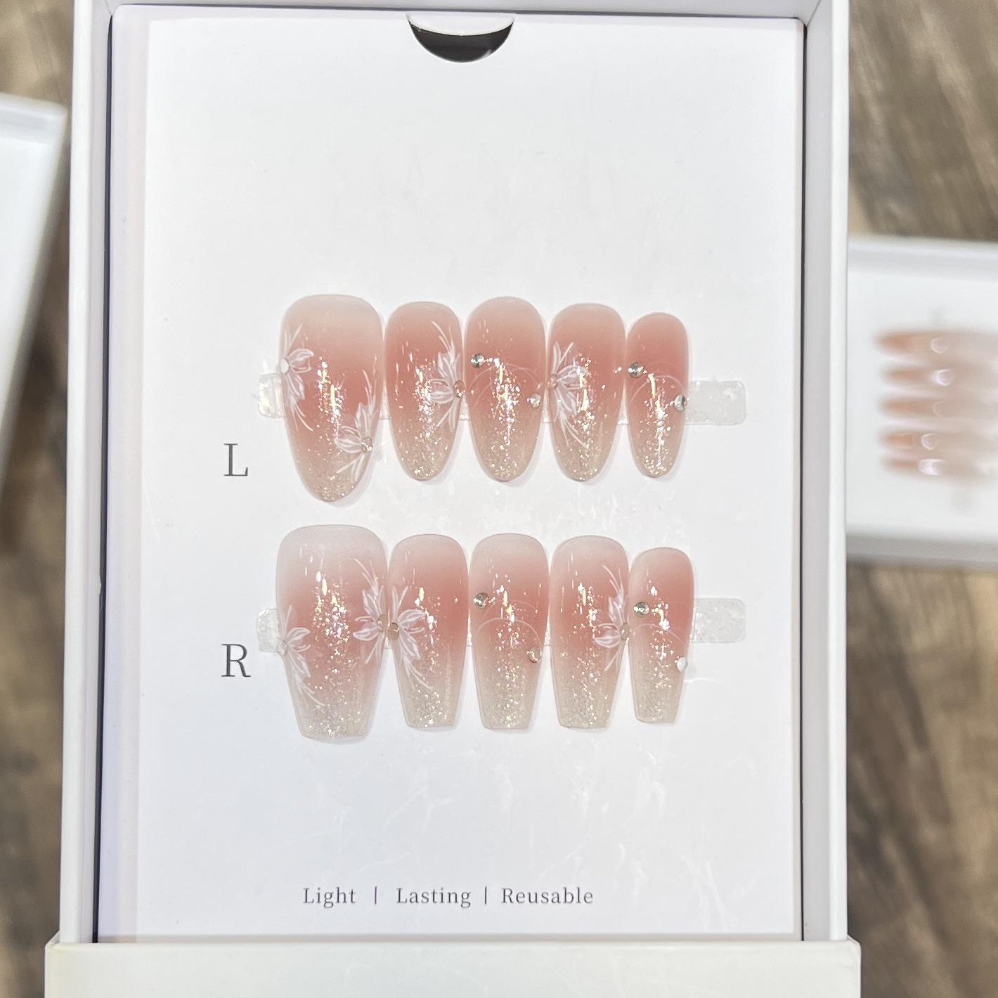 Daireison Spring Starlight Handmade French Transparent Nude Blush Removable Nails Small S
Daireison Spring Starlight Handmade French Transparent Nude Blush Removable Nails Small S