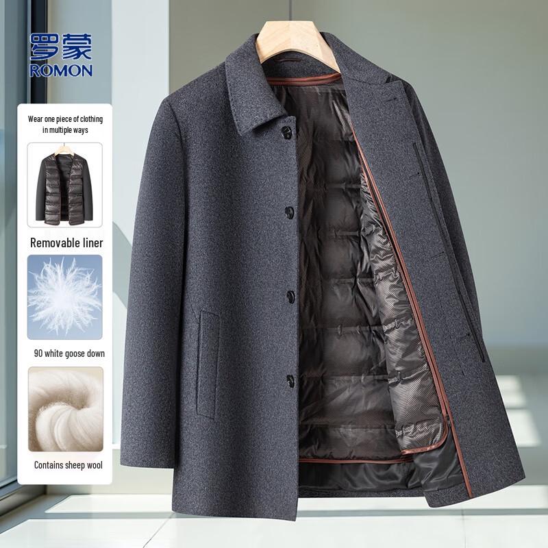 Romon Men s Business Casual Woolen Coat with Detachable Down Liner 2XL
Romon Men s Business Casual Woolen Coat with Detachable Down Liner 2XL