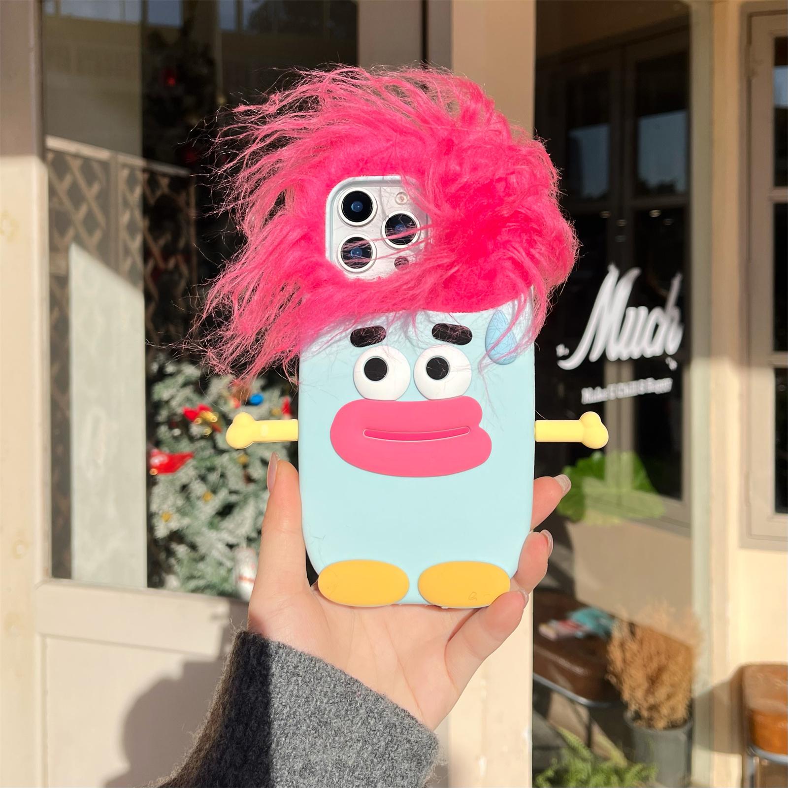 For iPhone 16 Pro Max Silicone Case Cute Hair Expression Design Shockproof Phone Back Cover Blue Hair
For iPhone 16 Pro Max Silicone Case Cute Hair Expression Design Shockproof Phone Back Cover Blue Hair