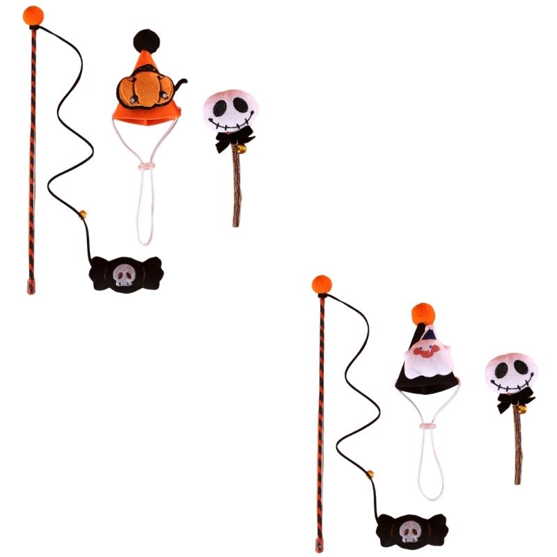 Cats Chewing Toy Pumpkin Toy Teaser Wand Toy with Rod Cone Hat for Felines Cats Plaything Gift for Indoor Felines X3UC
Cats Chewing Toy Pumpkin Toy Teaser Wand Toy with Rod Cone Hat for Felines Cats Plaything Gift for Indoor Felines X3UC