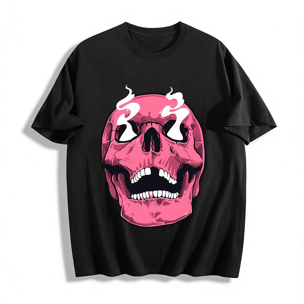 Trendy Pink Skull Number Print Casual Short Sleeve T-Shirt Pure cotton T-shirt XXS
Trendy Pink Skull Number Print Casual Short Sleeve T-Shirt Pure cotton T-shirt XXS