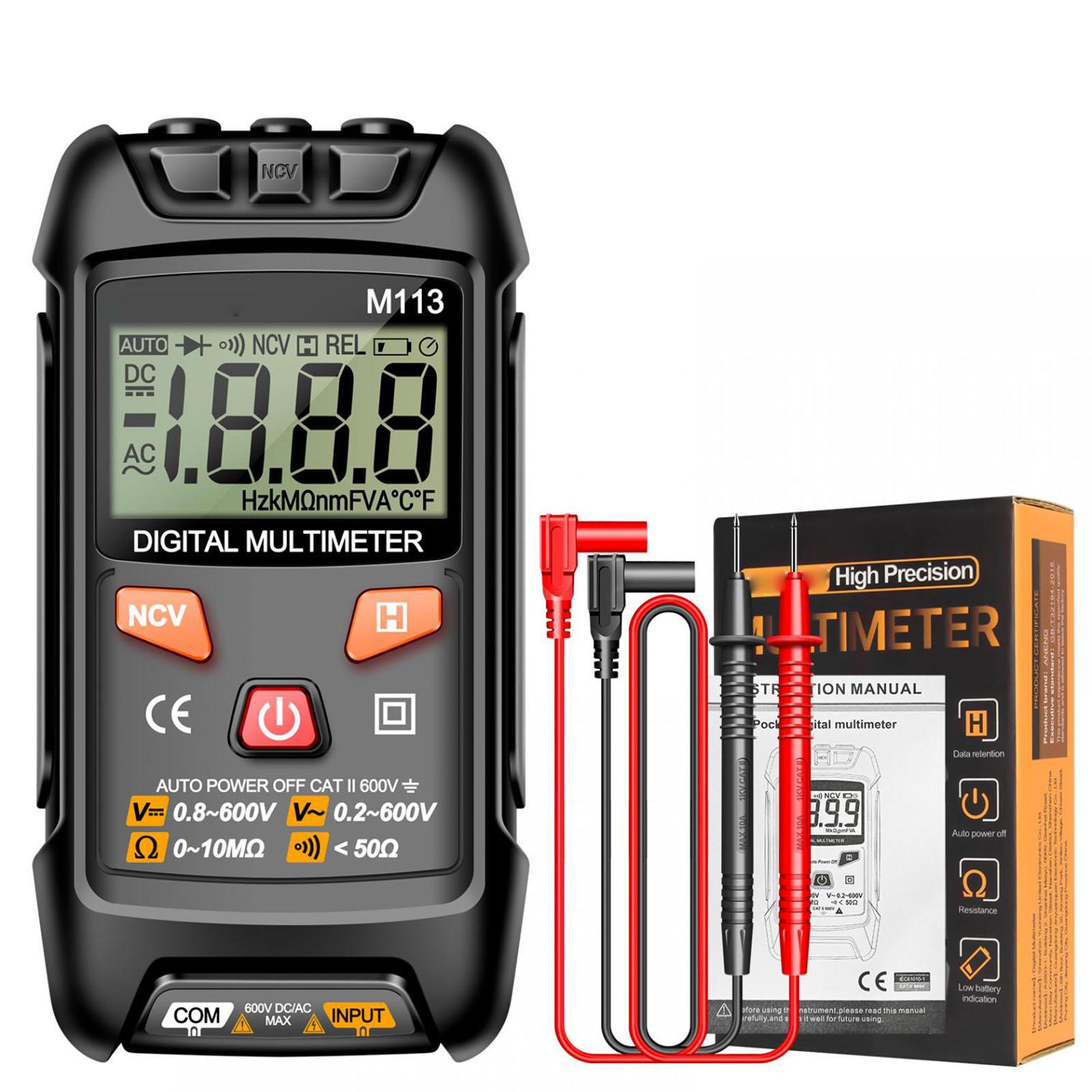 M113 Digital Multimeter Automatic Recognition Tester AC DC Voltage Current Resistance Capacitance
M113 Digital Multimeter Automatic Recognition Tester AC DC Voltage Current Resistance Capacitance