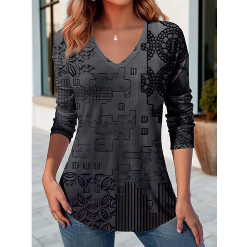 Весенняя женская модная 3D-печатная футболка с V-образным вырезом и длинными рукавами 5XL темно-серого
Весенняя женская модная 3D-печатная футболка с V-образным вырезом и длинными рукавами 5XL темно-серого