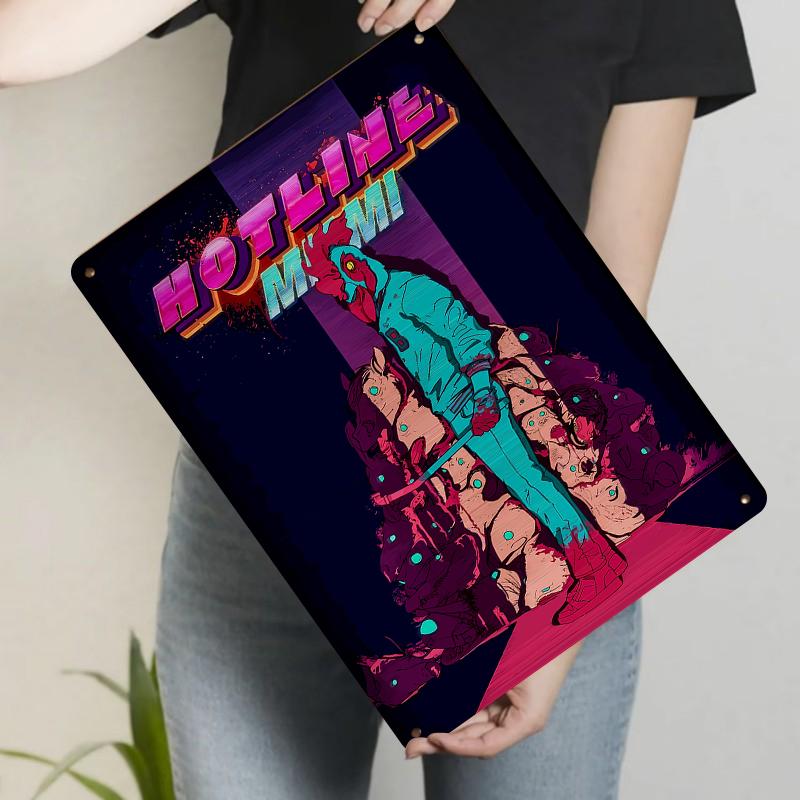 Hotline Miami Game Art Metal Wall Decor Rooster Mask Character Poster for Game Room Bar Home Decor 20x30cm(7.8x11.8inch)
Hotline Miami Game Art Metal Wall Decor Rooster Mask Character Poster for Game Room Bar Home Decor 20x30cm(7.8x11.8inch)