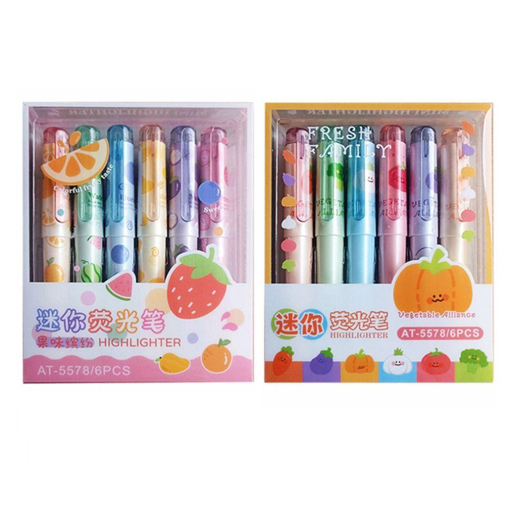 Stackable Color Fluorescent Pen 6-Color Painting Colour Pen Portable Art Felt Pens Graffiti Vegetable 
Stackable Color Fluorescent Pen 6-Color Painting Colour Pen Portable Art Felt Pens Graffiti Vegetable