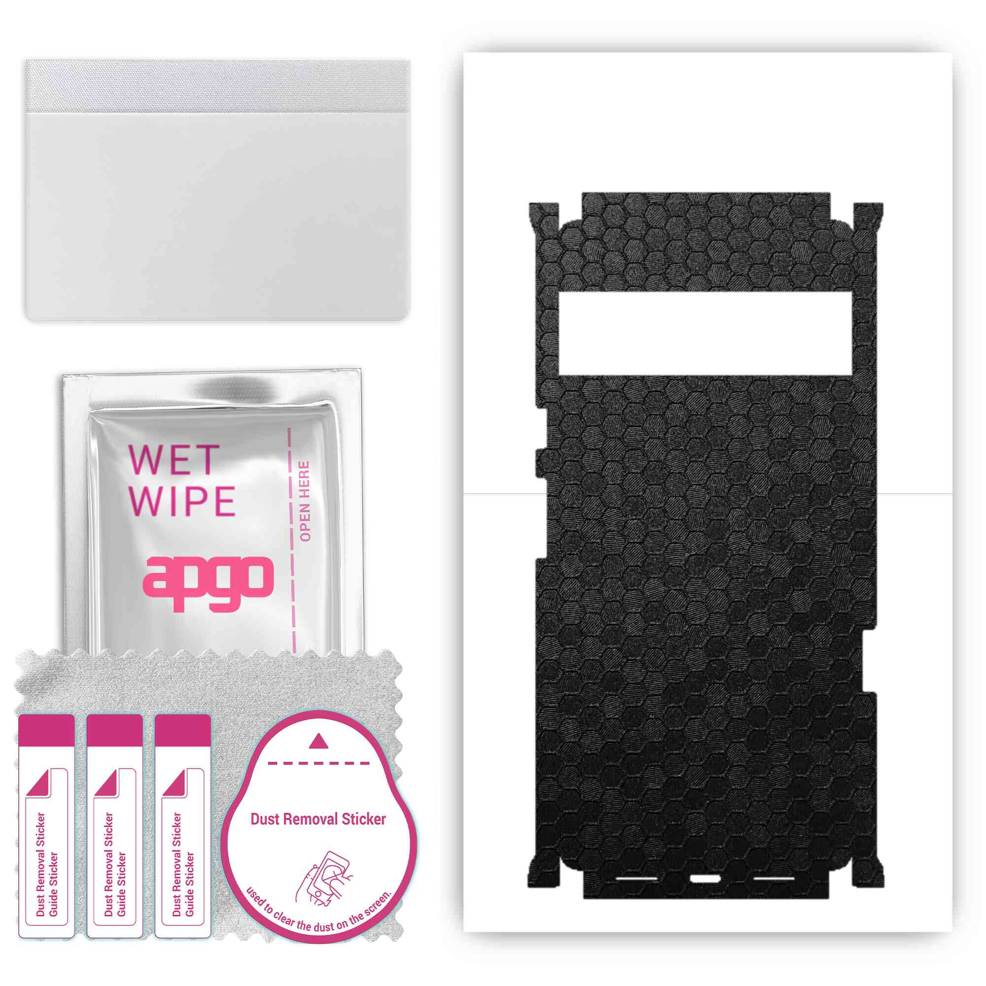 apgo Protective Skin Sticker for the back+sides compatible with Google Pixel 6 Pro, Full Wrap Film, Foil, Vinyl - Pattern Black Honeycomb
apgo Protective Skin Sticker for the back+sides compatible with Google Pixel 6 Pro, Full Wrap Film, Foil, Vinyl - Pattern Black Honeycomb