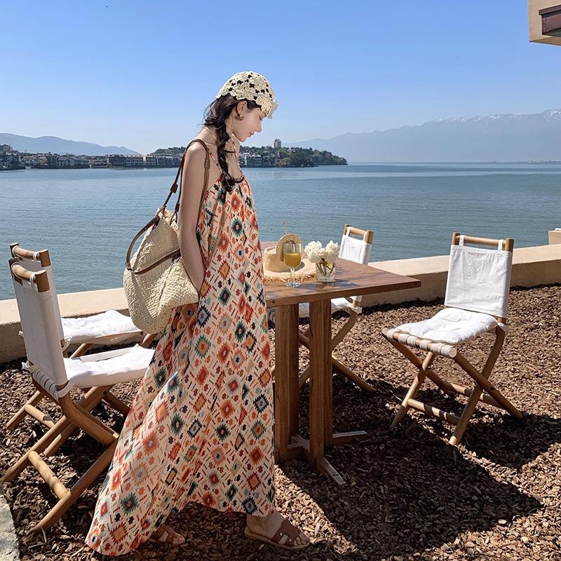 Dopamine Wears A Bohemian Vacation Suspender Dress for Women s Summer Loose and Thin Seaside Beach Dress L
Dopamine Wears A Bohemian Vacation Suspender Dress for Women s Summer Loose and Thin Seaside Beach Dress L
