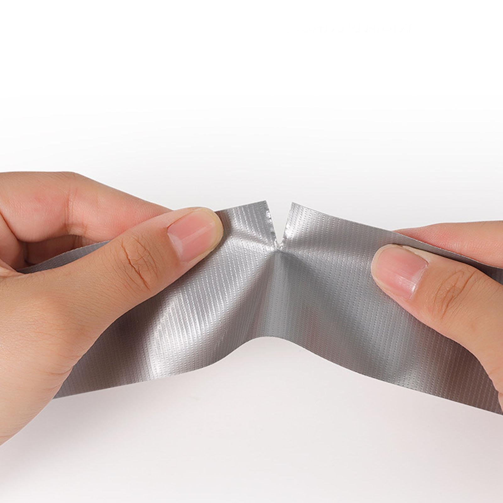 Серебристая тканевая клейкая лента Сверхпрочная Водонепроницаемая Без остатков Односторонняя клейкая лента для трубопроводной системы 10 м длина ширина 20mm / 0.79in
