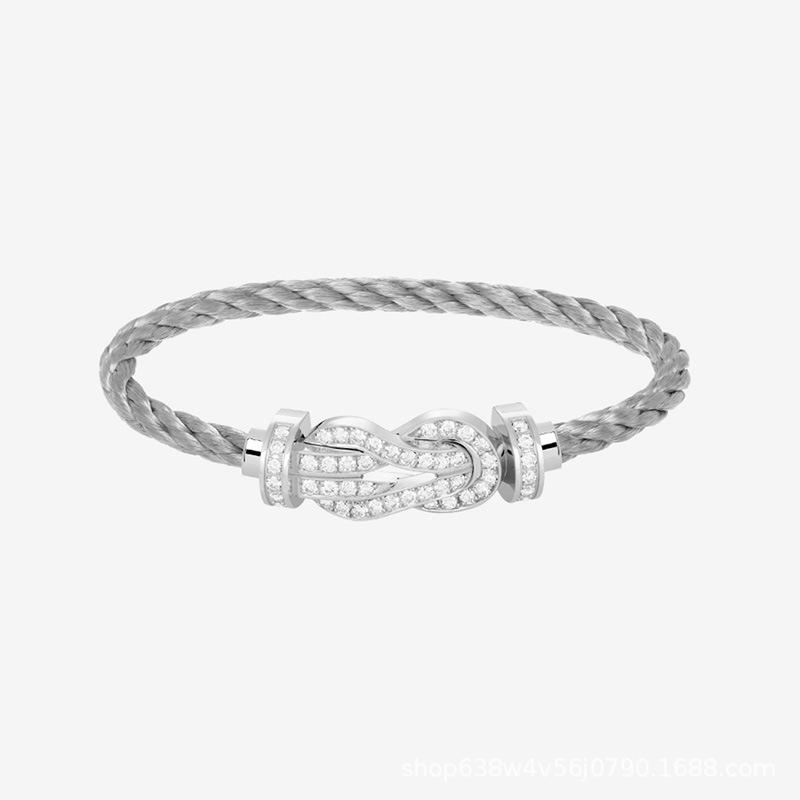 High Plate 8-character Buckle Steel Rope Bracelet, High-end Sense Light Luxury Fortune Buckle Bracelet, Male and Female Couples Hand Rope 16cm ( 40-50kg )
High Plate 8-character Buckle Steel Rope Bracelet, High-end Sense Light Luxury Fortune Buckle Bracelet, Male and Female Couples Hand Rope 16cm ( 40-50kg )