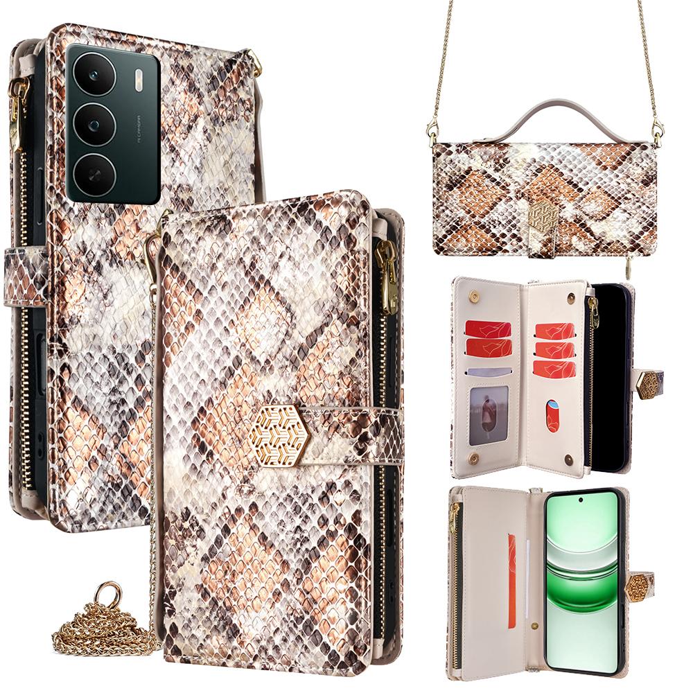 Для Realme C71 4G Чохол Текстура зміїної шкіри Шкіряний чохол-гаманець для телефону з плечовим ремінцем
Для Realme C71 4G Чохол Текстура зміїної шкіри Шкіряний чохол-гаманець для телефону з плечовим ремінцем