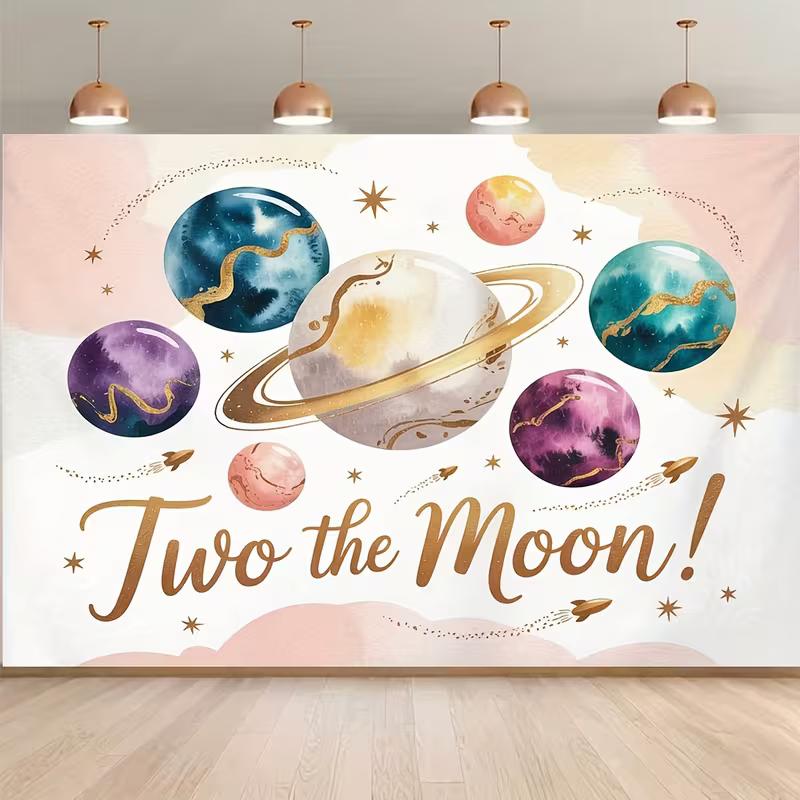2D Flat Space Birthday Backdrop Two the Moon Watercolor Planets Background Cloth 47.2x31.5inch/120*80cm
2D Flat Space Birthday Backdrop Two the Moon Watercolor Planets Background Cloth 47.2x31.5inch/120*80cm