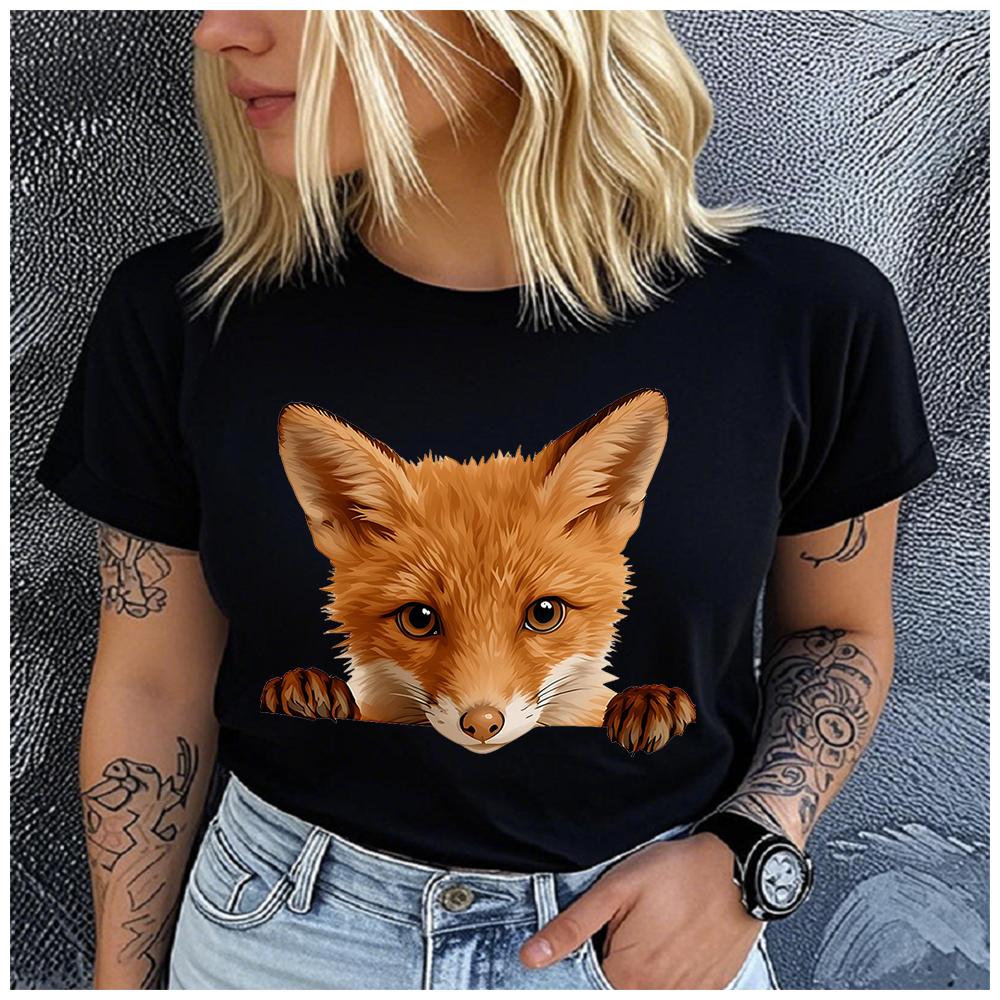 men Women s Cotton 100% Little Fox Print T-shirt Loose round Neck Casual Short Sleeve Fashion Top Clothing Summer M
men Women s Cotton 100% Little Fox Print T-shirt Loose round Neck Casual Short Sleeve Fashion Top Clothing Summer M