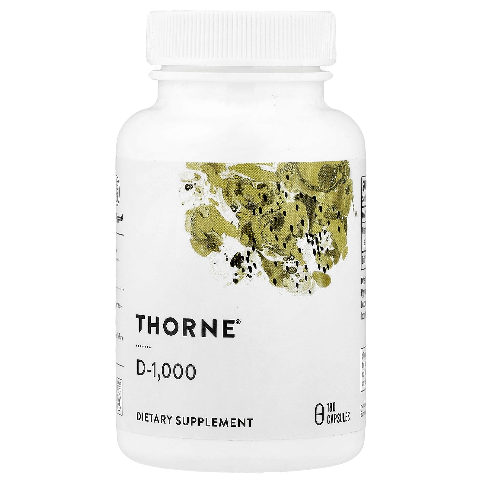 Thorne, D-1,000, 180 capsules (25 mcg per capsule)
Thorne, D-1,000, 180 capsules (25 mcg per capsule)