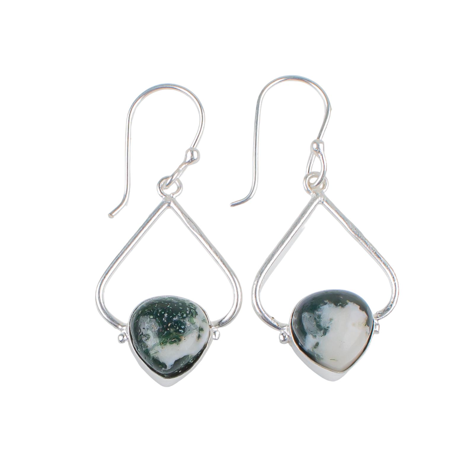 Moss Agate Gemstone925 Sterling Silver Stylish Jewelry Earrings For Wedding Gift EE-33-25
Moss Agate Gemstone925 Sterling Silver Stylish Jewelry Earrings For Wedding Gift EE-33-25