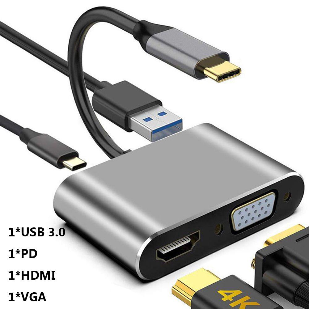 4 in 1 USB 3.0 Adapter Screen Expansion Type-C to Dual HDMI USB C Hub Docking Station
4 in 1 USB 3.0 Adapter Screen Expansion Type-C to Dual HDMI USB C Hub Docking Station