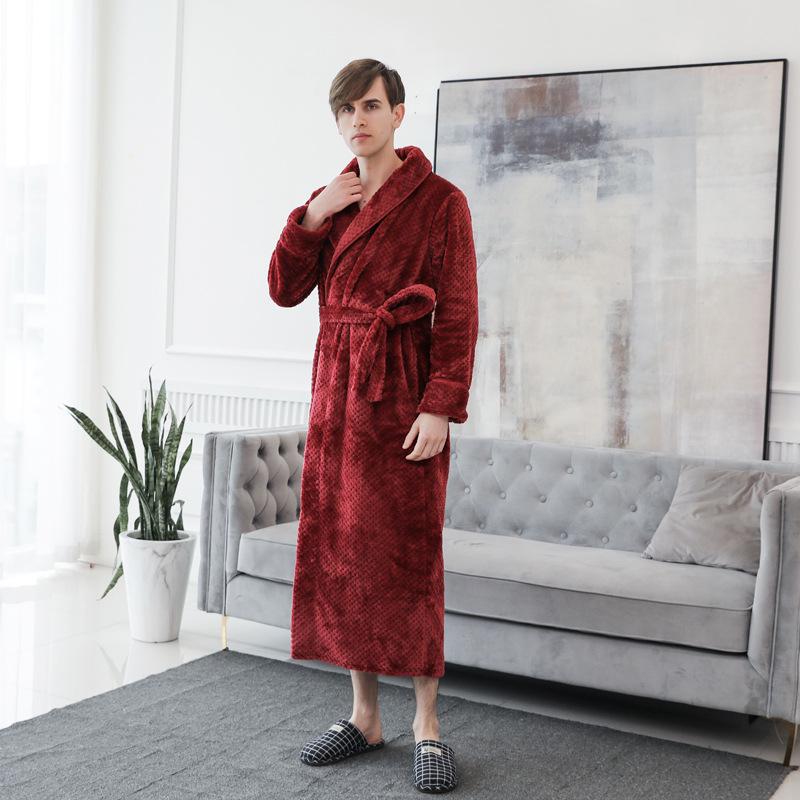 Удлиненный халат из кораллового флиса и пижамный комплект для мужчин и женщин - Плюшевый, утолщенный, идеально подходит для зимы и осени Medium
Удлиненный халат из кораллового флиса и пижамный комплект для мужчин и женщин - Плюшевый, утолщенный, идеально подходит для зимы и осени Medium