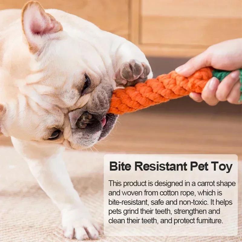 1pcs Carrot Dog Bite Rope Pet Dog Toys Cartoon Chew Toys Durable Braided Bite Resistant Puppy Molar Cleaning Teeth Cotton Rope
1pcs Carrot Dog Bite Rope Pet Dog Toys Cartoon Chew Toys Durable Braided Bite Resistant Puppy Molar Cleaning Teeth Cotton Rope
