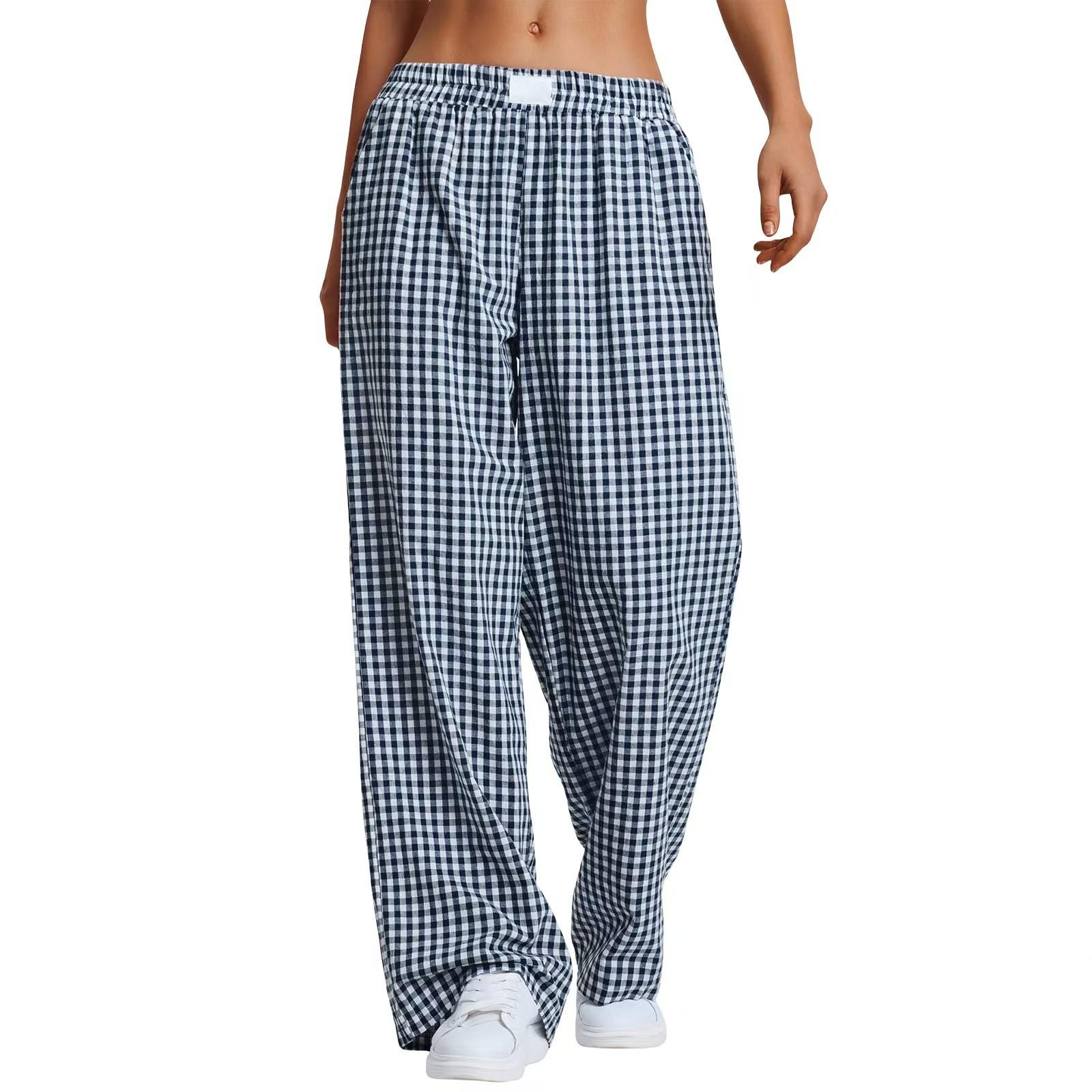 Women s Pants, Casual Plaid Printing Pocket Pants Elastic Waist Loose Straight Leg Pants L синий
Women s Pants, Casual Plaid Printing Pocket Pants Elastic Waist Loose Straight Leg Pants L синий