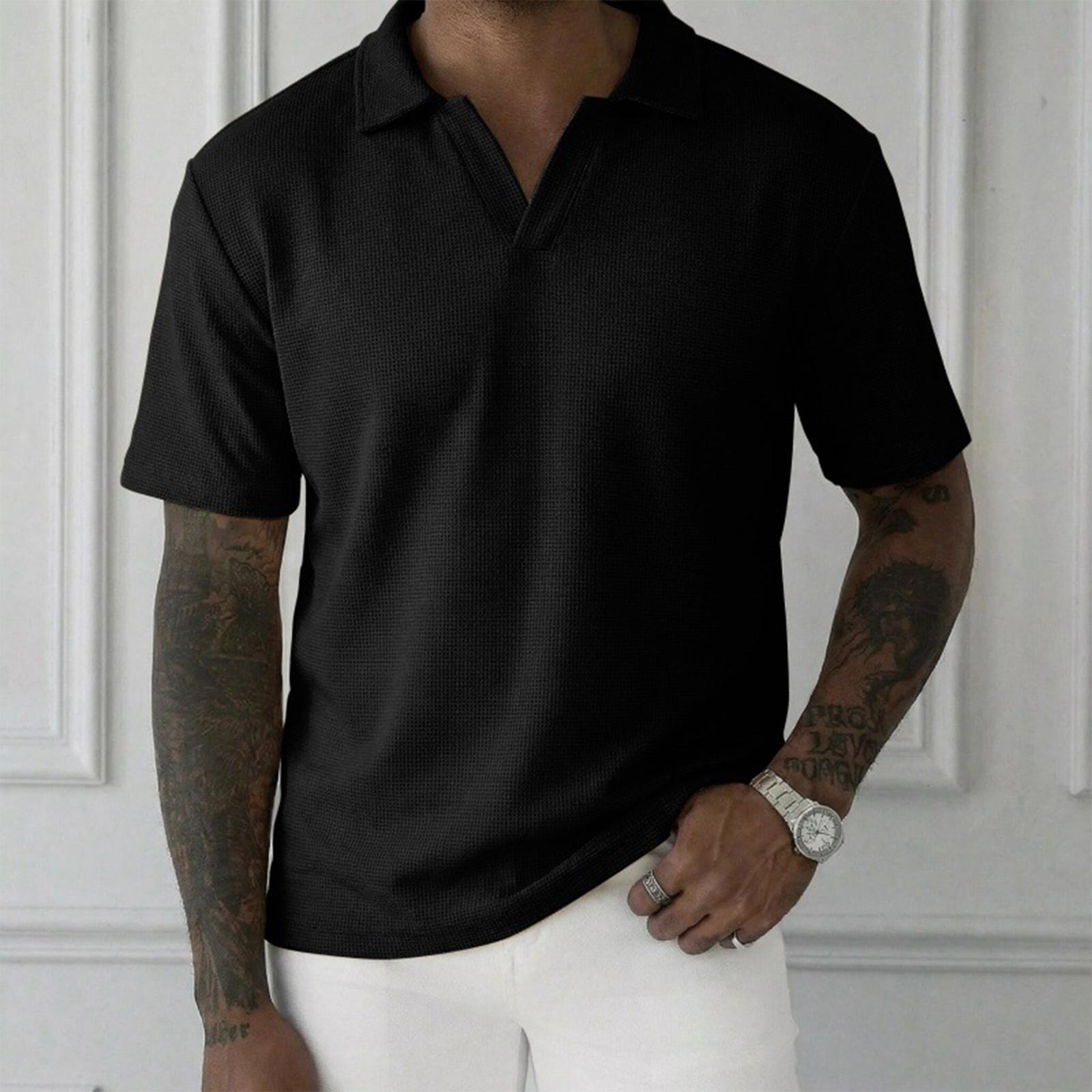 Men s Lightweight Breathable Casual Shirt Short Sleeve Solid Color Button Placket Relaxed Fit Summer Top M чёрный
Men s Lightweight Breathable Casual Shirt Short Sleeve Solid Color Button Placket Relaxed Fit Summer Top M чёрный