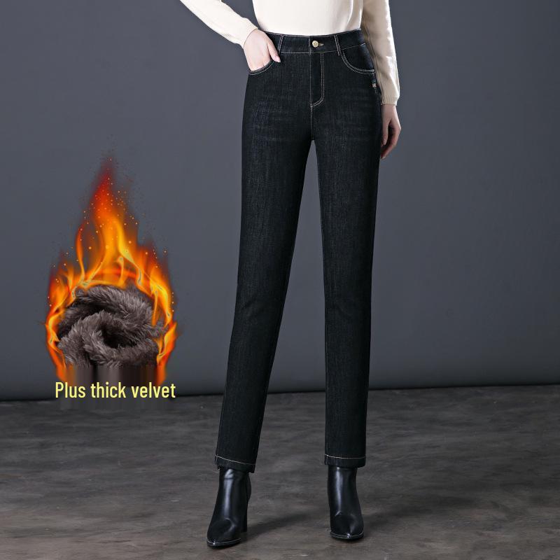 Winter Plus Velvet High-Waist Denim Jeans for Moms - Thick, Warm, Large Size Cotton Pants M чорний
Winter Plus Velvet High-Waist Denim Jeans for Moms - Thick, Warm, Large Size Cotton Pants M чорний
