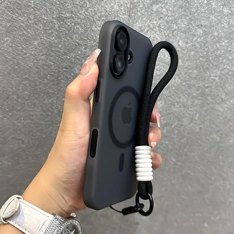 For Magsafe Candy Color Contrast Lanyard Case for iPhone 17 Air 16 15 Pro Max 14 Plus 13 Hand Wrist Strap Matte Soft TPU Cover For iPhone 16 Pro Max чёрный
For Magsafe Candy Color Contrast Lanyard Case for iPhone 17 Air 16 15 Pro Max 14 Plus 13 Hand Wrist Strap Matte Soft TPU Cover For iPhone 16 Pro Max чёрный