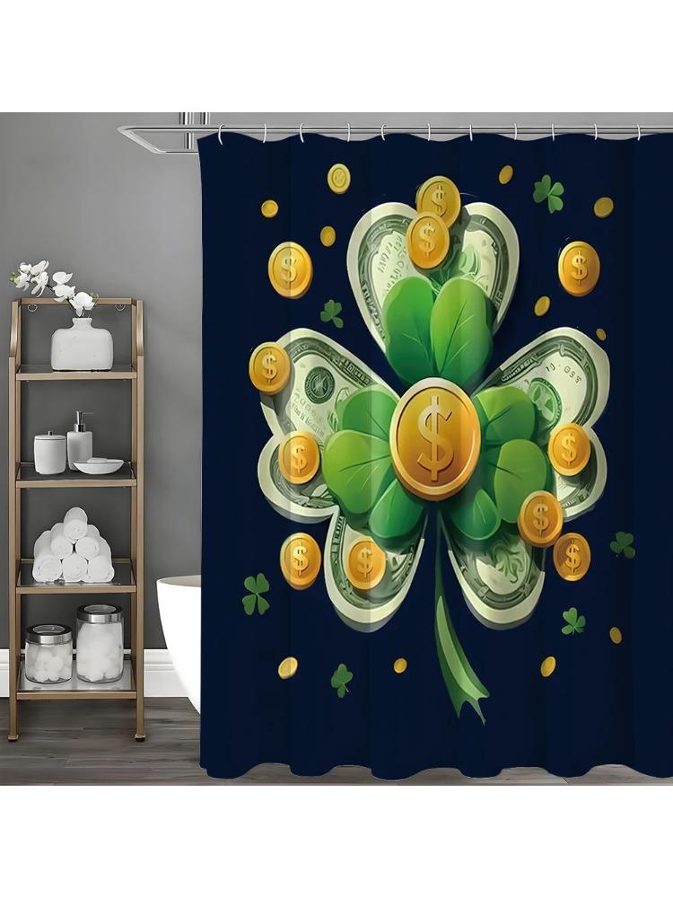 St. Patrick S Day Shamrock Coin And Golden Dollar Bill Design Shower Curtain, Bathroom Decorative Shower Curtain, Waterproof Sho W60H190(CM)-1 Pcs
St. Patrick S Day Shamrock Coin And Golden Dollar Bill Design Shower Curtain, Bathroom Decorative Shower Curtain, Waterproof Sho W60H190(CM)-1 Pcs