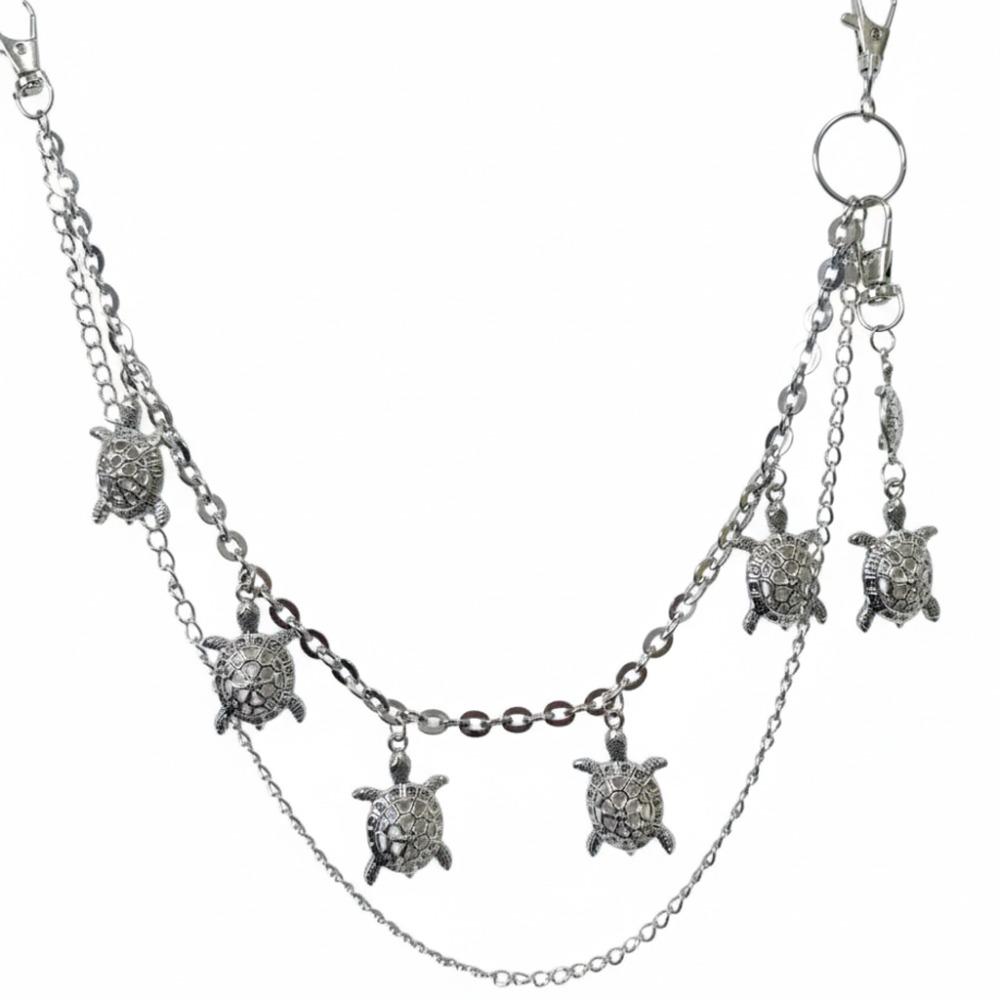 Hip Hop Tassel Pant Chain Metal Alloy Multi-layer Key Chains Turtle Waist Chain For Women Man срібний
Hip Hop Tassel Pant Chain Metal Alloy Multi-layer Key Chains Turtle Waist Chain For Women Man срібний