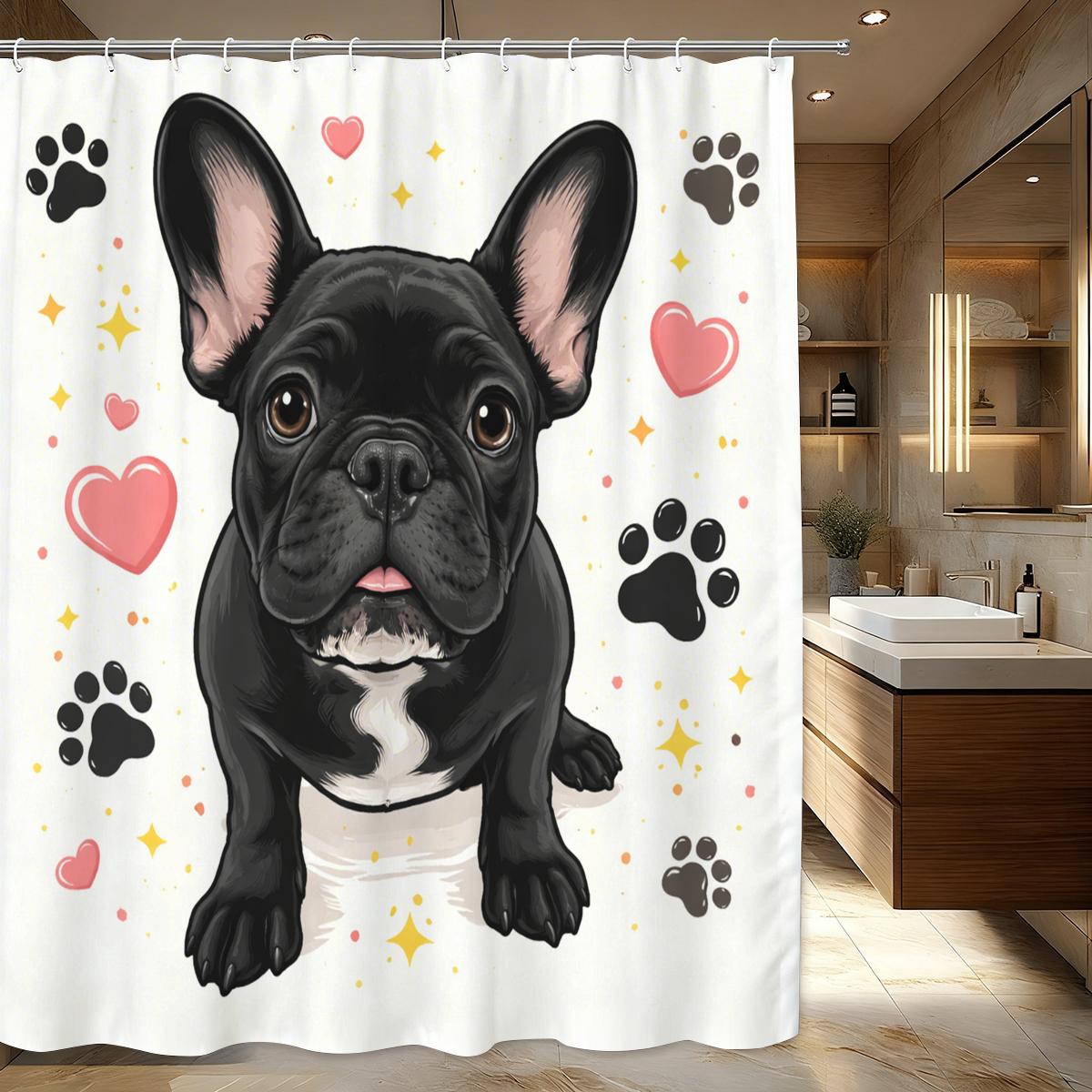 Cute Animal Pattern Polyester Shower Curtain - Adorable Bathroom Decor, Stylized Pet Themed Bath Curtain For Home Bathroom Use W60H190(CM)-1 Pcs
Cute Animal Pattern Polyester Shower Curtain - Adorable Bathroom Decor, Stylized Pet Themed Bath Curtain For Home Bathroom Use W60H190(CM)-1 Pcs
