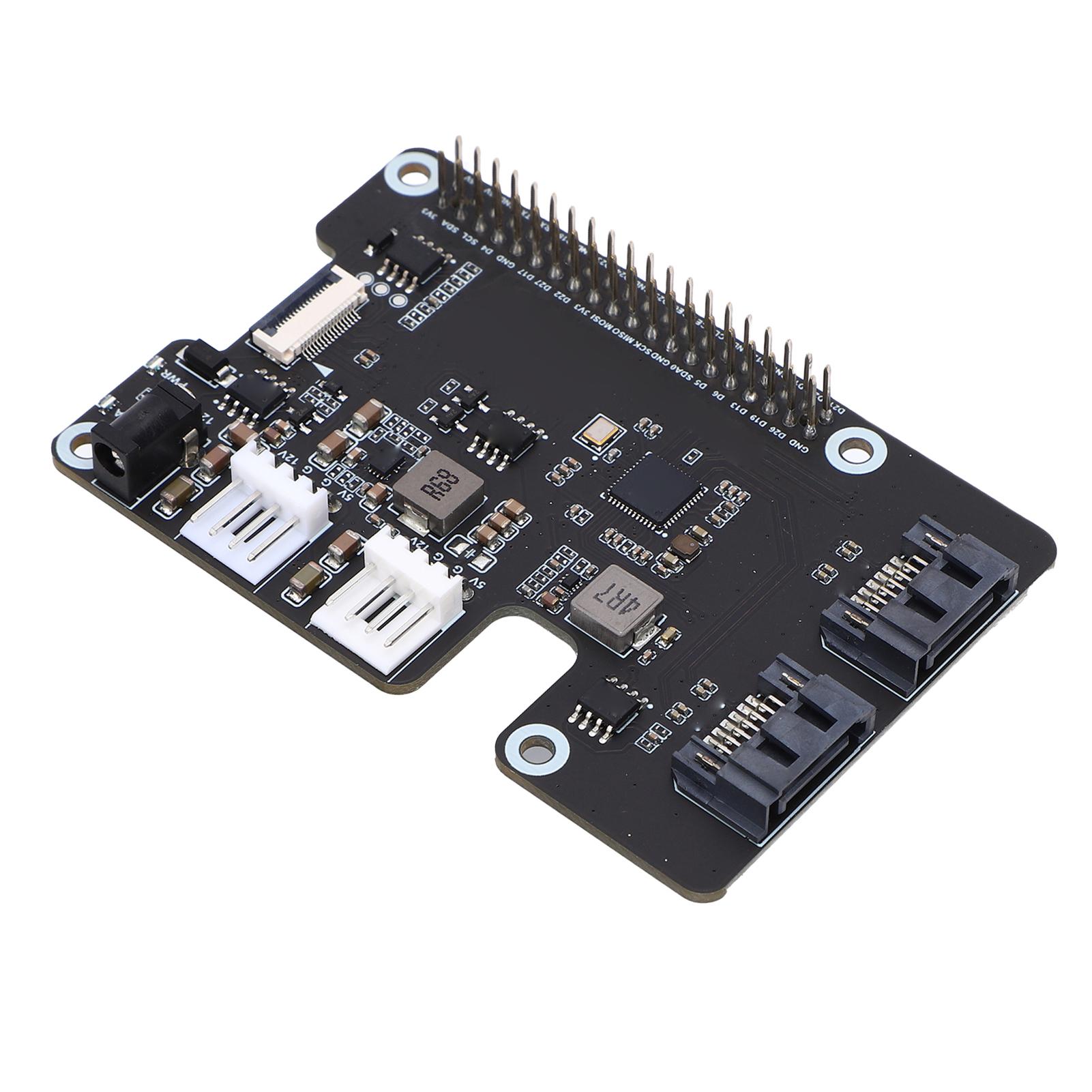 PCIe to 2 Ch Serial ATA Adapter Replacement For Rasp Pi 5 Serial ATA 3.0 Onboard Dual LED Indicators and HAT+ Standard Expansion Card
PCIe to 2 Ch Serial ATA Adapter Replacement For Rasp Pi 5 Serial ATA 3.0 Onboard Dual LED Indicators and HAT+ Standard Expansion Card