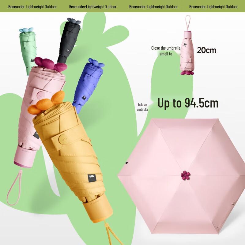 Beneunder UV Protection Five-Fold Sun & Rain Umbrella
Beneunder UV Protection Five-Fold Sun & Rain Umbrella