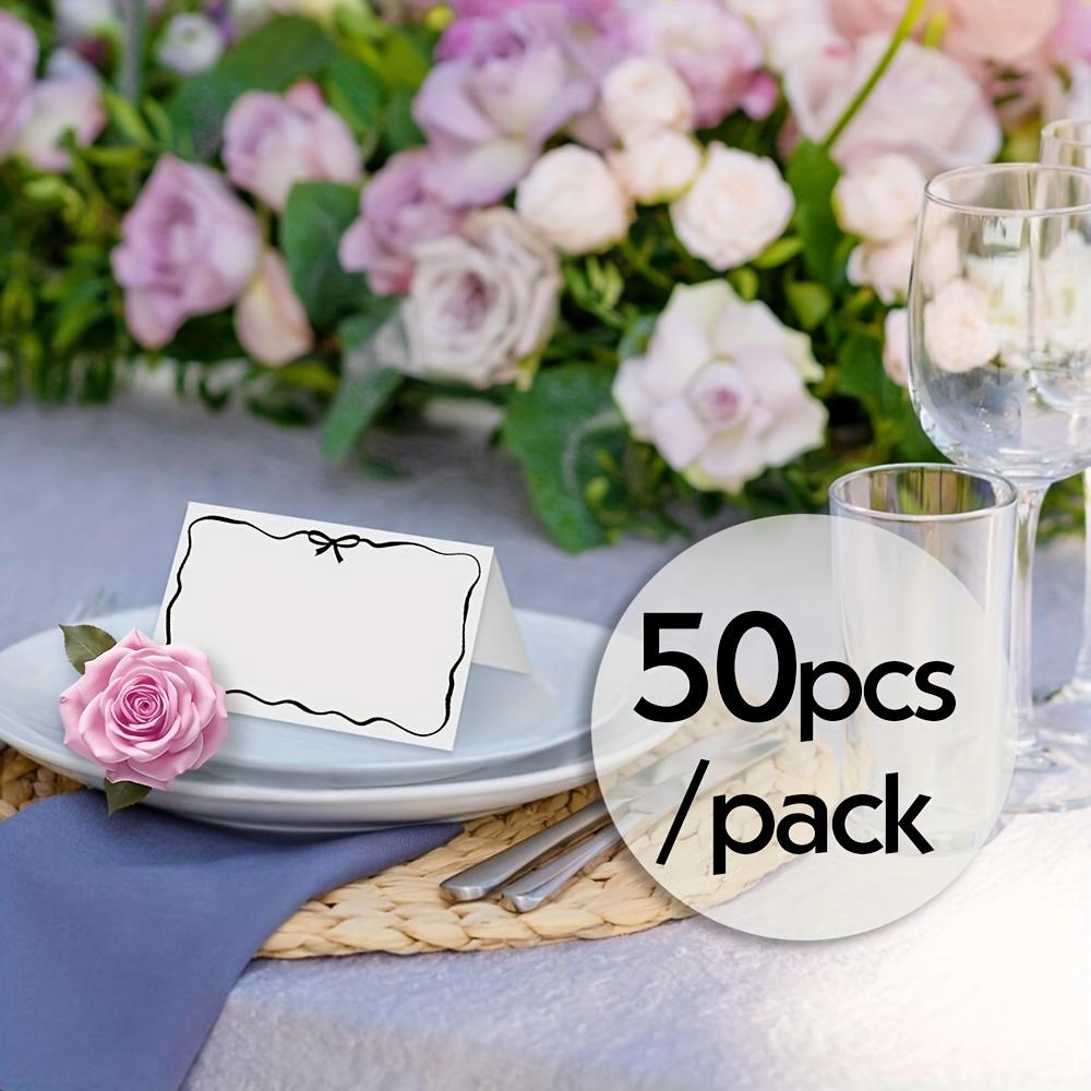 50pcs Bowknot Wavy Border Place Cards Set | Blank Banquet Name Cards, Universal for Table Setting Seat Cards for Wedding/ Shower one size fits all
50pcs Bowknot Wavy Border Place Cards Set | Blank Banquet Name Cards, Universal for Table Setting Seat Cards for Wedding/ Shower one size fits all