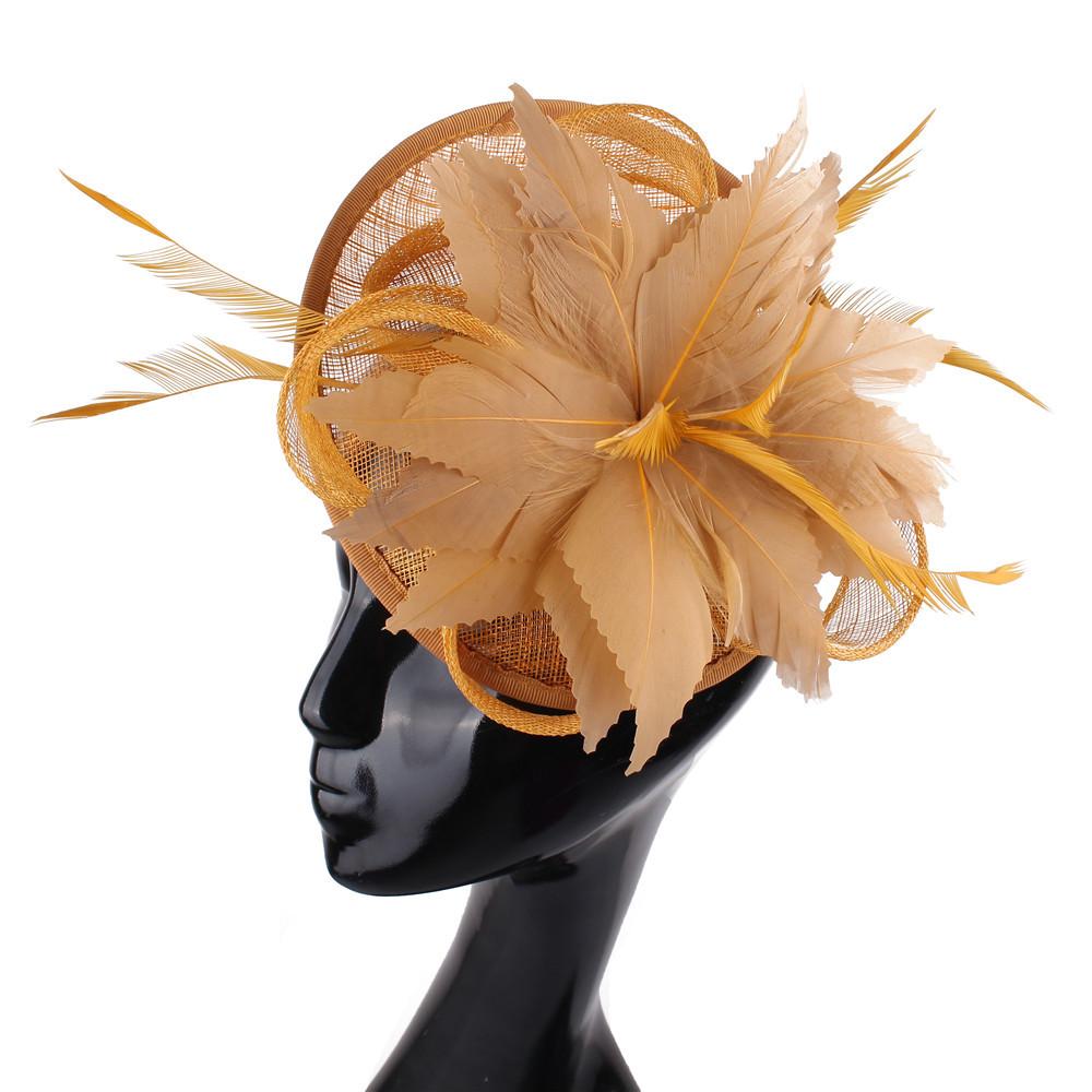 Golden Feather Top Hat Banquet Headgear European And American Fashion Style Women S Annual Gift Hat золотий
Golden Feather Top Hat Banquet Headgear European And American Fashion Style Women S Annual Gift Hat золотий