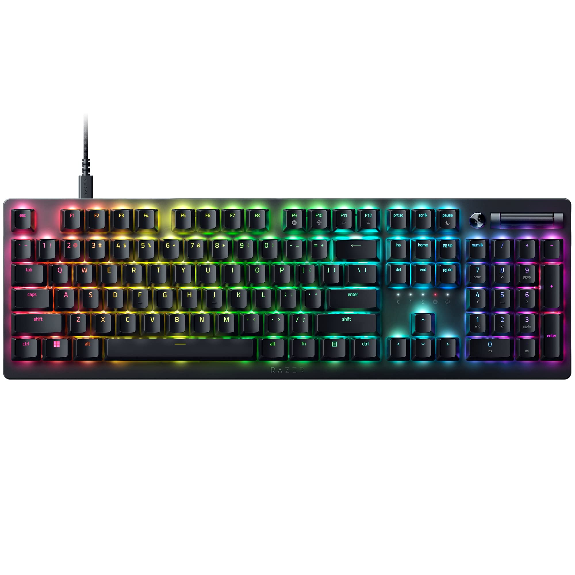 Ігрова клавіатура з лінійним оптичним перемикачем Razer DeathStalker V2. Тонкий оптичний перемикач, лінійний проводовий знімний футляр для кабелю з алюмінієвою верхньою пластиною.
Ігрова клавіатура з лінійним оптичним перемикачем Razer DeathStalker V2. Тонкий оптичний перемикач, лінійний проводовий знімний футляр для кабелю з алюмінієвою верхньою пластиною.