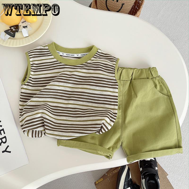 Boys Summer Sleeveless Set Children s Korean Striped Vest Shorts Baby s Loose and Versatile Two-piece Set Trendy 80
Boys Summer Sleeveless Set Children s Korean Striped Vest Shorts Baby s Loose and Versatile Two-piece Set Trendy 80
