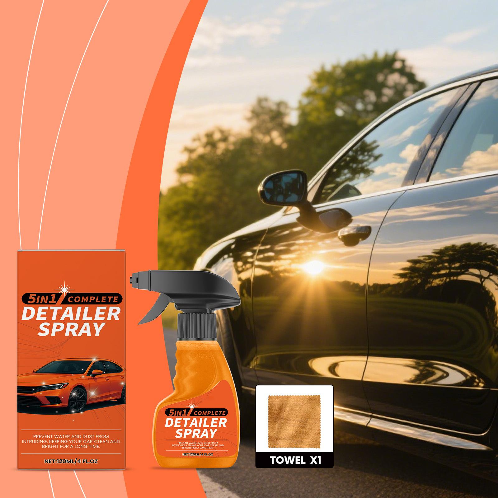 5 In 1 Car Detail Spray, Stain Remover, Rainproof, Paint Brightener, And Maintenance Cleaner 120ml One Size
5 In 1 Car Detail Spray, Stain Remover, Rainproof, Paint Brightener, And Maintenance Cleaner 120ml One Size