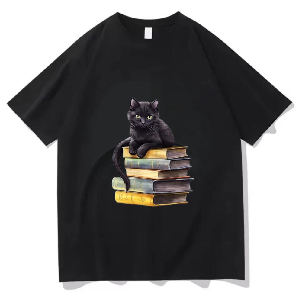Black Cat Reading Book Graphic Tee Cute Witchy Cat Lover TShirt Women Casual Y2k Top Y2k Clothes Women Clothing T Shirt Women S
Black Cat Reading Book Graphic Tee Cute Witchy Cat Lover TShirt Women Casual Y2k Top Y2k Clothes Women Clothing T Shirt Women S