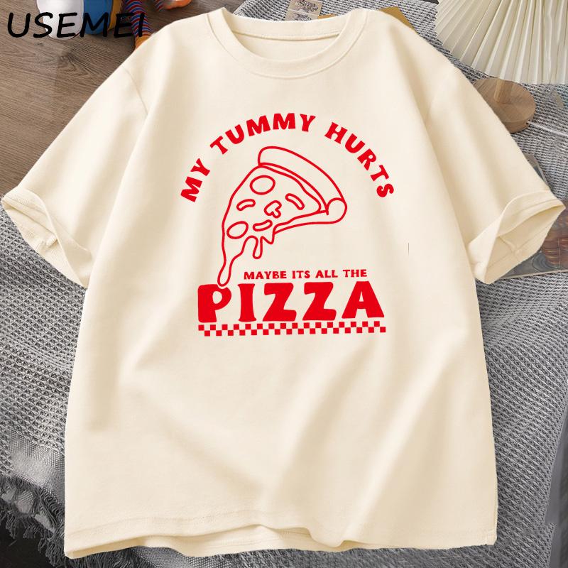 My Tummy Hurts TShirts Oversized Pizza Funny Cotton Short Sleeve T Shirt Women Unisex Casual Summer Unisexs Clothes Streetwear S
My Tummy Hurts TShirts Oversized Pizza Funny Cotton Short Sleeve T Shirt Women Unisex Casual Summer Unisexs Clothes Streetwear S