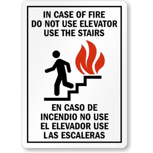 Bilingual Do Not Use Elevator Aluminum Weatherproof SignAluminum 20x30cm(7.8x11.8inch)
Bilingual Do Not Use Elevator Aluminum Weatherproof SignAluminum 20x30cm(7.8x11.8inch)